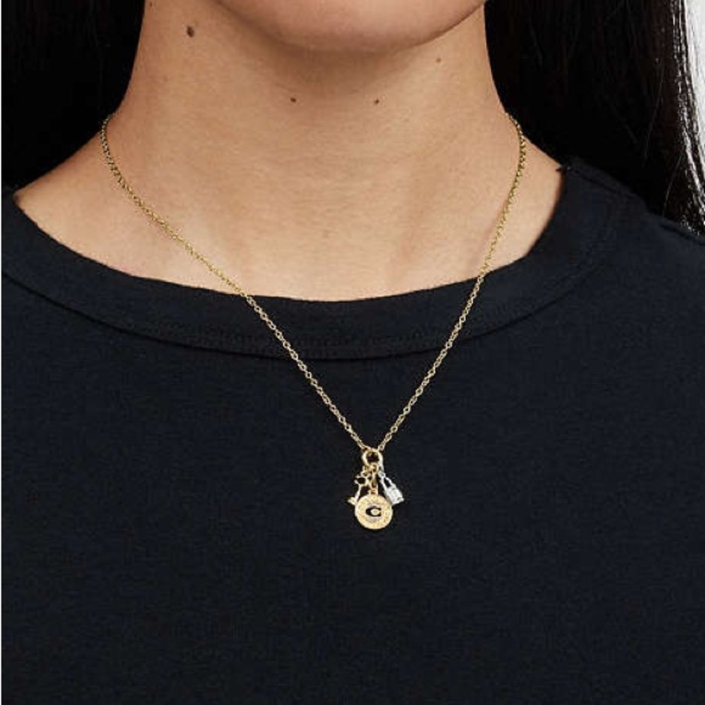 NWT‎ Coach Coin Multi Charm Pendant Necklace - Picture 7 of 7